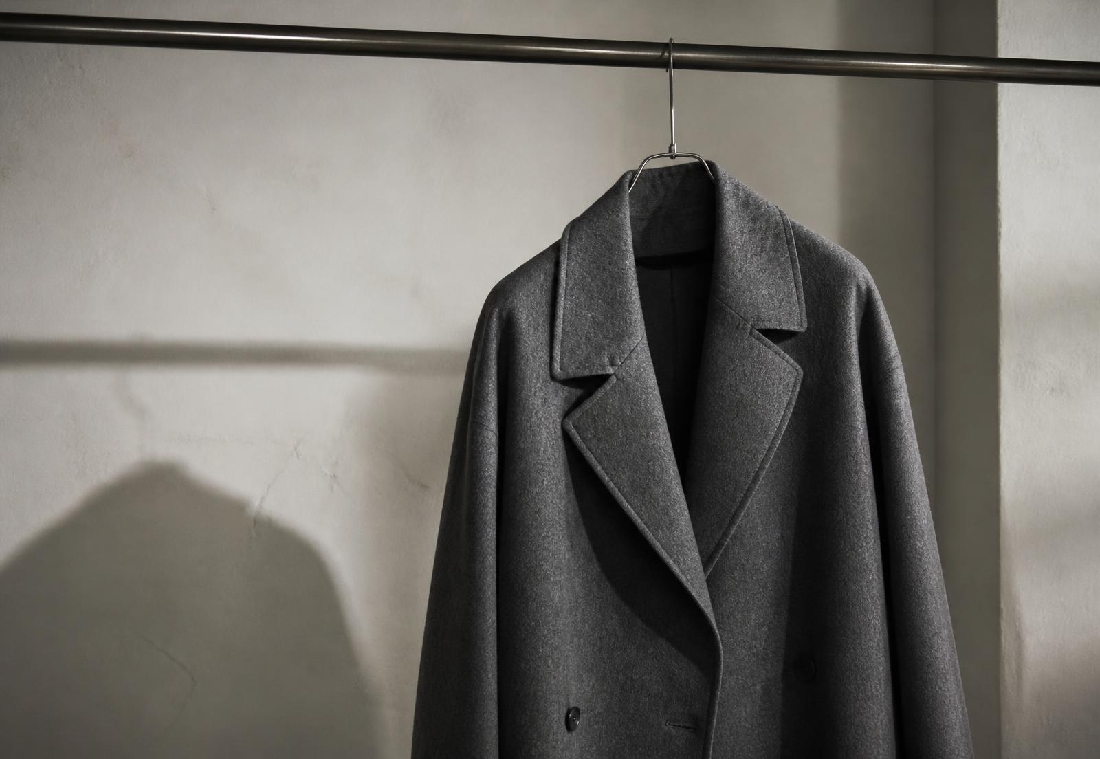 Manteau Cachemire Graphite — Cachemire double face, 780 g
